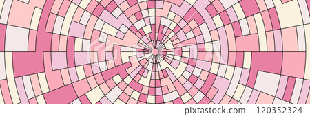 Colorful radial background. Circular checkered pattern for cover, poster, banner, packaging. Creative design template 120352324