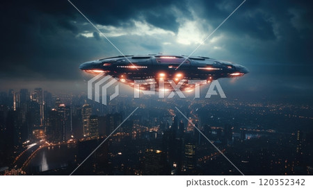 Colorful rainbow glass cat figurine on dark background, ideal for home decor or as design element 120352342