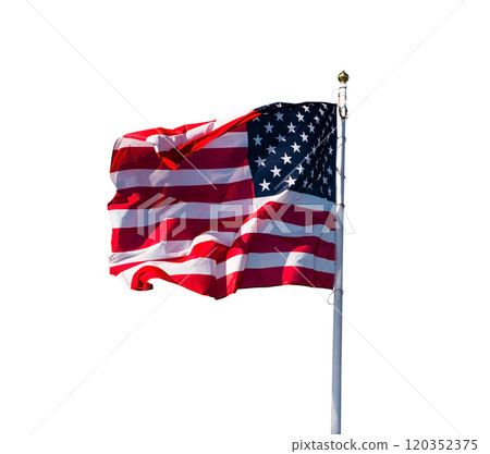 american flag on white american flag on white 120352375