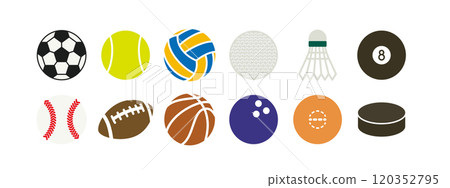 Set of 12 sports balls 120352795