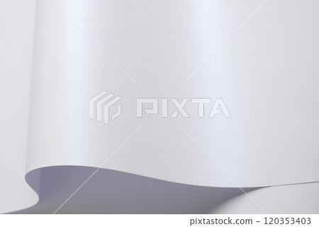 Pearle glossy paper background with a glowing iridescent texture. Pastel shine and smooth surface 120353403
