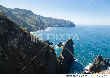 Cape Ortegal cliffs landscape, Galicia, Spain Cape Ortegal cliffs landscape, Galicia, Spain 120353744
