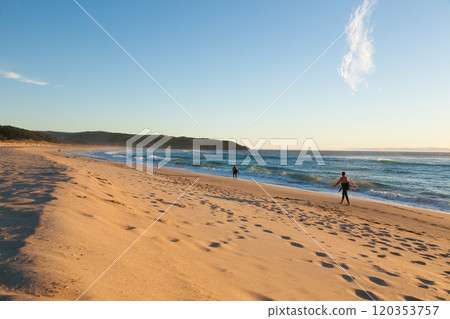Galician beach landscape, Galicia, Spain. Do Rostro beach. 120353757