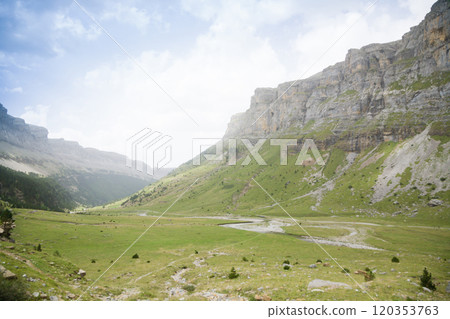 Ordesa Monte Perdido National Park, view. Pyrenees, Spain 120353763