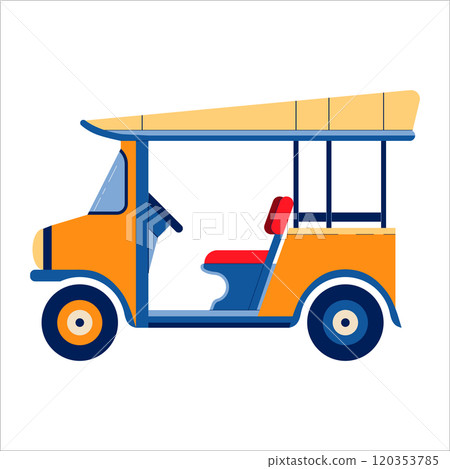 Thailand Tuk Tuk Taxi Car or Rickshaw Vehicle Thailand Tuk Tuk Taxi Car or Rickshaw Vehicle 120353785