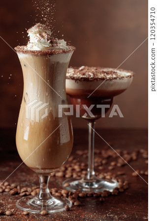 Cold coffee and chocolate cocktails. 120354710