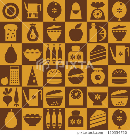 Retro style cooking recipe seamless Retro style cooking recipe seamless 120354730