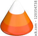 3d candy cane sweet dessert corn 120354738