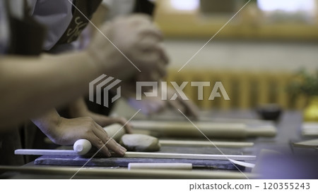Hands at Work in a Pottery Class Engaging in the Process of Creating Beautiful Crafts Together. Stock Clip Hands at Work in a Pottery Class Engaging in the Process of Creating Beautiful Crafts Together. Stock Clip 120355243