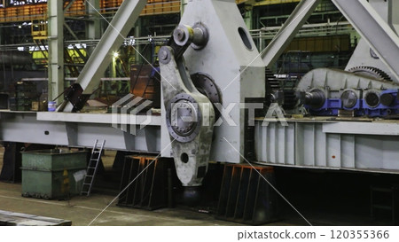 The crucial role of Industrial Machinery Components in a modern Shipyard environment today. Stock Clip The crucial role of Industrial Machinery Components in a modern Shipyard environment today. Stock Clip 120355366