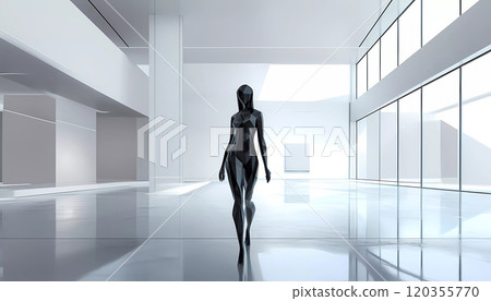 Modern Female Black Sculpture Art 120355770