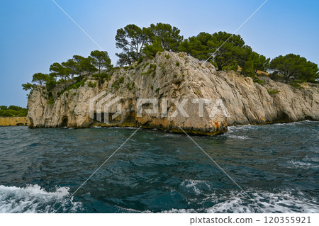 Marseille, France - June 9, 2024 : Calanque of En-Vau on the Coast of Provence, between Cassis and 120355921