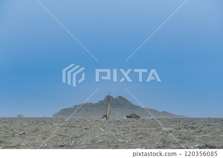 Marseille, France - June 9, 2024 : Riou archipel on the Coast of Provence, between Cassis and 120356085
