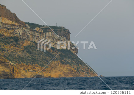 Scenic view of Cap Canaille headland and Cassis in south of France 120356111