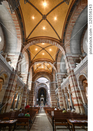 Marseille, France - March 25, 2024: View of the Cathedral Sainte-Marie-Majeure de Marseille or de la 120356143