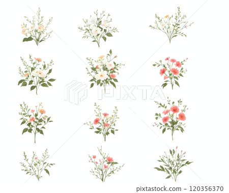 AI-generated flower illustrations 120356370