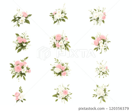 AI-generated gorgeous floral clip art 120356379