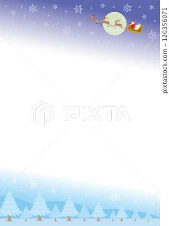 聖誕節飛行聖誕老人和雪橇垂直白色背景的對角線圖像插圖 120356971