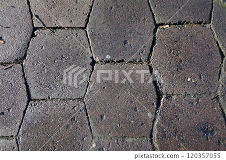 Stone pavers made of hexagonal elements Stone pavers made of hexagonal elements 120357055