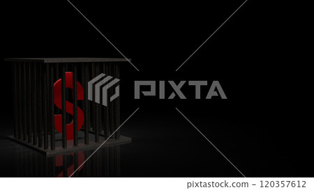 The dollar symbol in cage for Business concept 3d rendering. The dollar symbol in cage for Business concept 3d rendering. 120357612