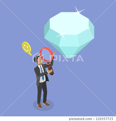 3D Isometric Flat Vector Illustration of Business Evaluation, In Search Of Precious Gems And Valuable Investments 3D Isometric Flat Vector Illustration of Business Evaluation, In Search Of Precious Gems And Valuable Investments 120357725