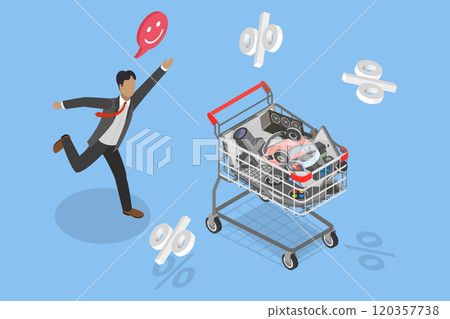3D Isometric Flat Vector Illustration of Shopping And Technology, Purchasing and Ordering Goods 3D Isometric Flat Vector Illustration of Shopping And Technology, Purchasing and Ordering Goods 120357738