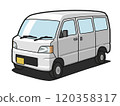 白色輕型貨車的插圖 120358317