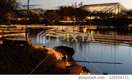 Illuminated park scenery Illuminated park scenery 120358721