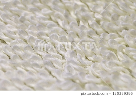 Light fabric background with empty space for text. Abstract white soft knitted pattern textured Light fabric background with empty space for text. Abstract white soft knitted pattern textured 120359396