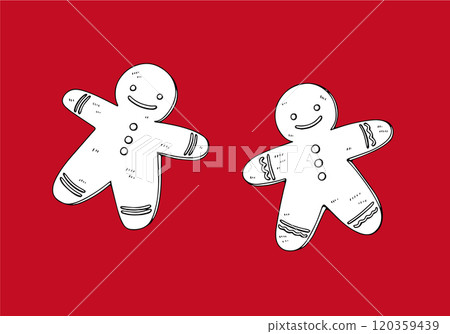 Illustration of gingerbread man cookie 120359439
