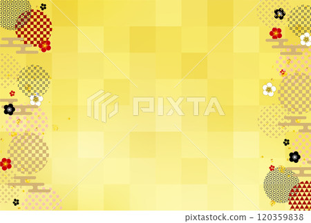 日本圖案新年賀卡梅花背景 120359838