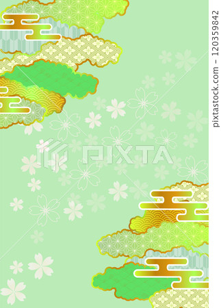 日式新年賀卡櫻花背景 120359842