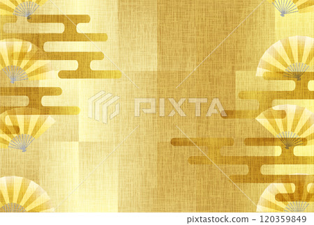 Japanese pattern New Year's card gold background Japanese pattern New Year's card gold background 120359849