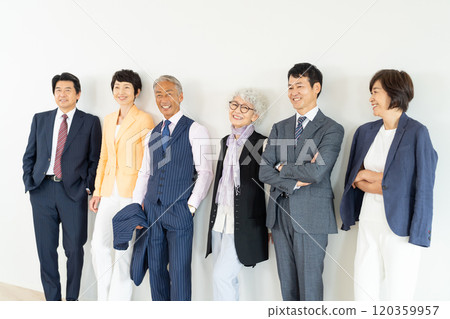 Senior generation businessmen and career women Senior generation businessmen and career women 120359957