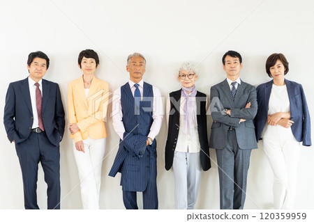 Senior generation businessmen and career women Senior generation businessmen and career women 120359959