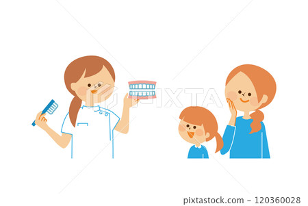 兒童牙科刷牙指導圖像插圖 120360028