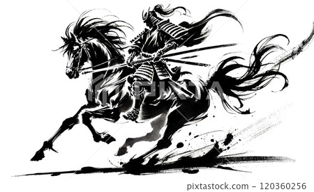 酷武士墨畫（背景透明） 120360256