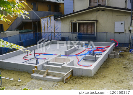 新房地基給水管和排水管的地基工程 新房地基給水管和排水管的地基工程 120360357