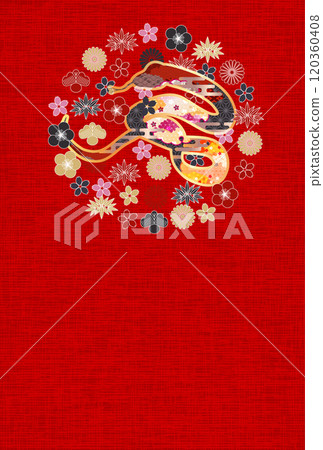 Snake New Year's card zodiac background 120360408