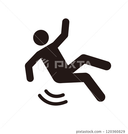 Pictogram icon of a person falling 120360829