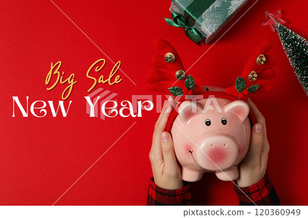 Winter sale, Merry Christmas and Happy New Year shopping 120360949