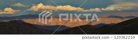 Mountains in Otago at sunset, New Zealand. Mountains in Otago at sunset, New Zealand. 120362210