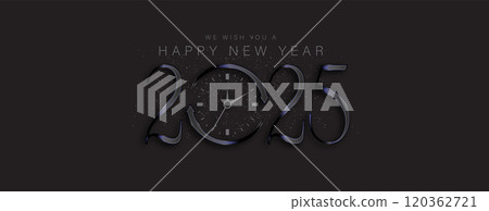A vibrant illustration celebrating the New Year 2025 120362721
