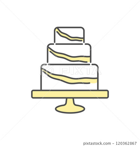 婚禮蛋糕插畫 120362867