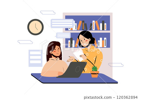 Group of people working out business plan in the office 120362894