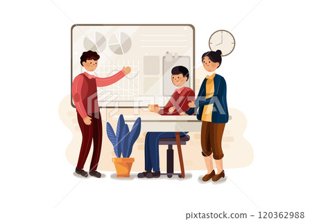 Startup company team meeting 120362988