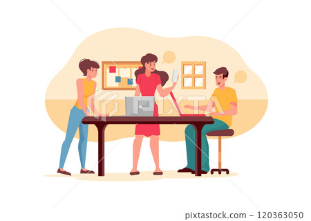 Startup Life Vector Illustration concept Startup Life Vector Illustration concept 120363050
