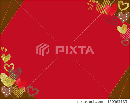 Valentine's Day frame with red hearts 120363185