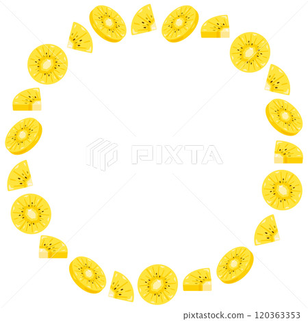 Golden kiwi fruit illustration 120363353