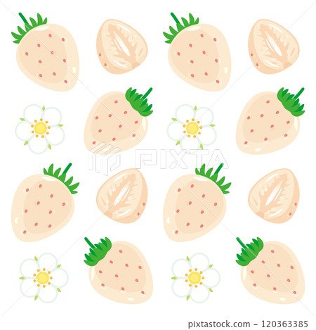 White strawberry background illustration 1 120363385